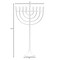 Modern Solid Metal Judaica Hanukkah Menorah 9 Branched Candelabra